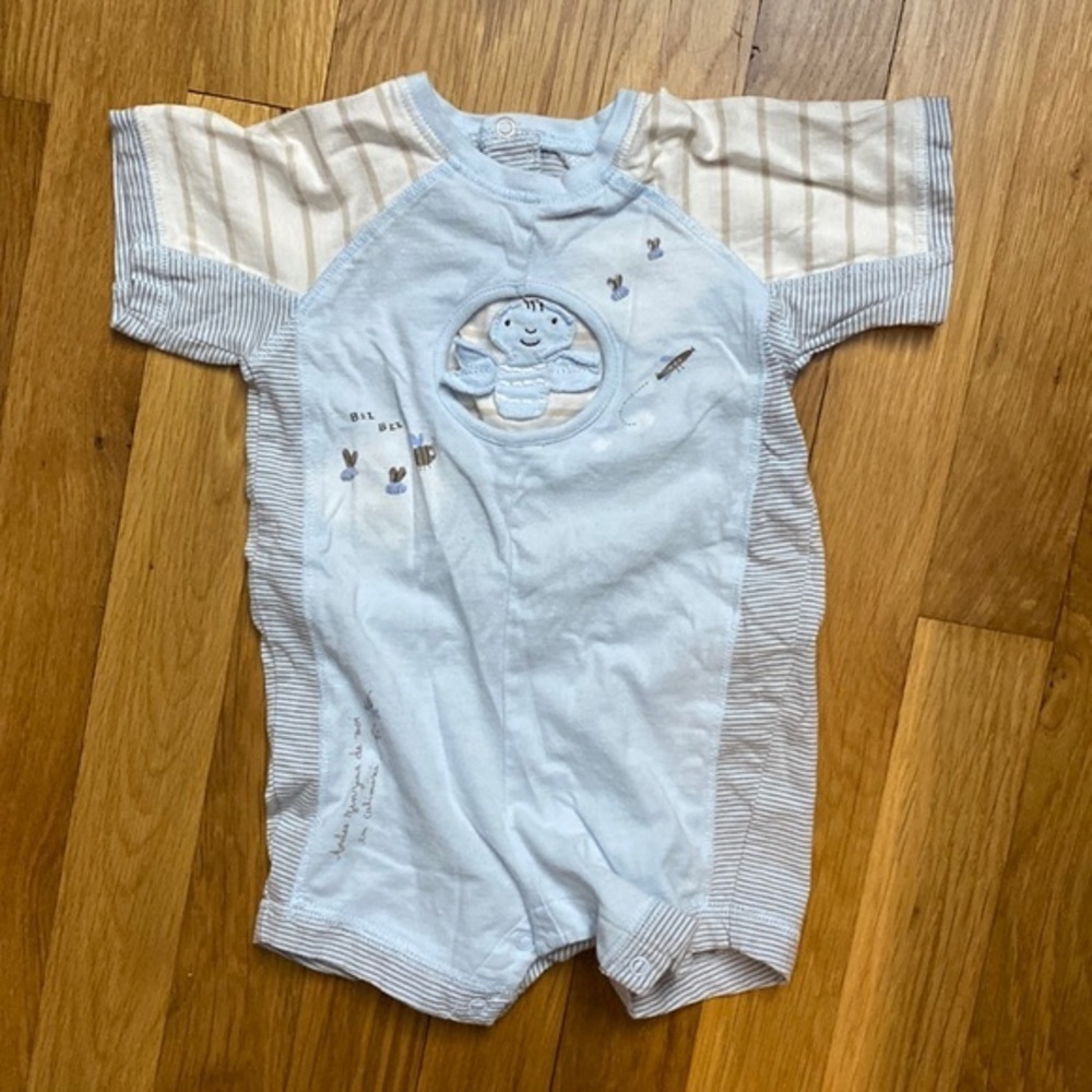 Catimini Paris Blue Romper 6M